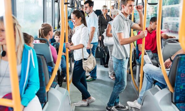 kids riding bus