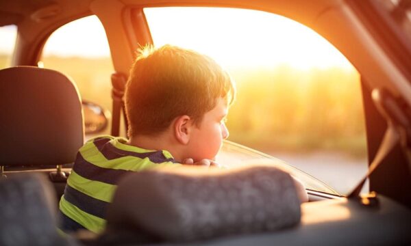 kid in a car