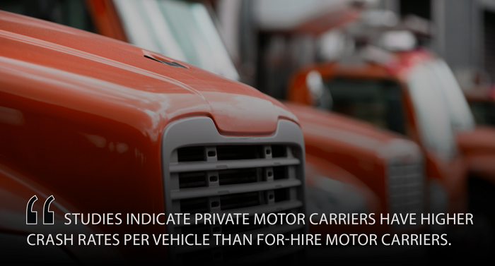 Studies indicate private motor carriers graphic