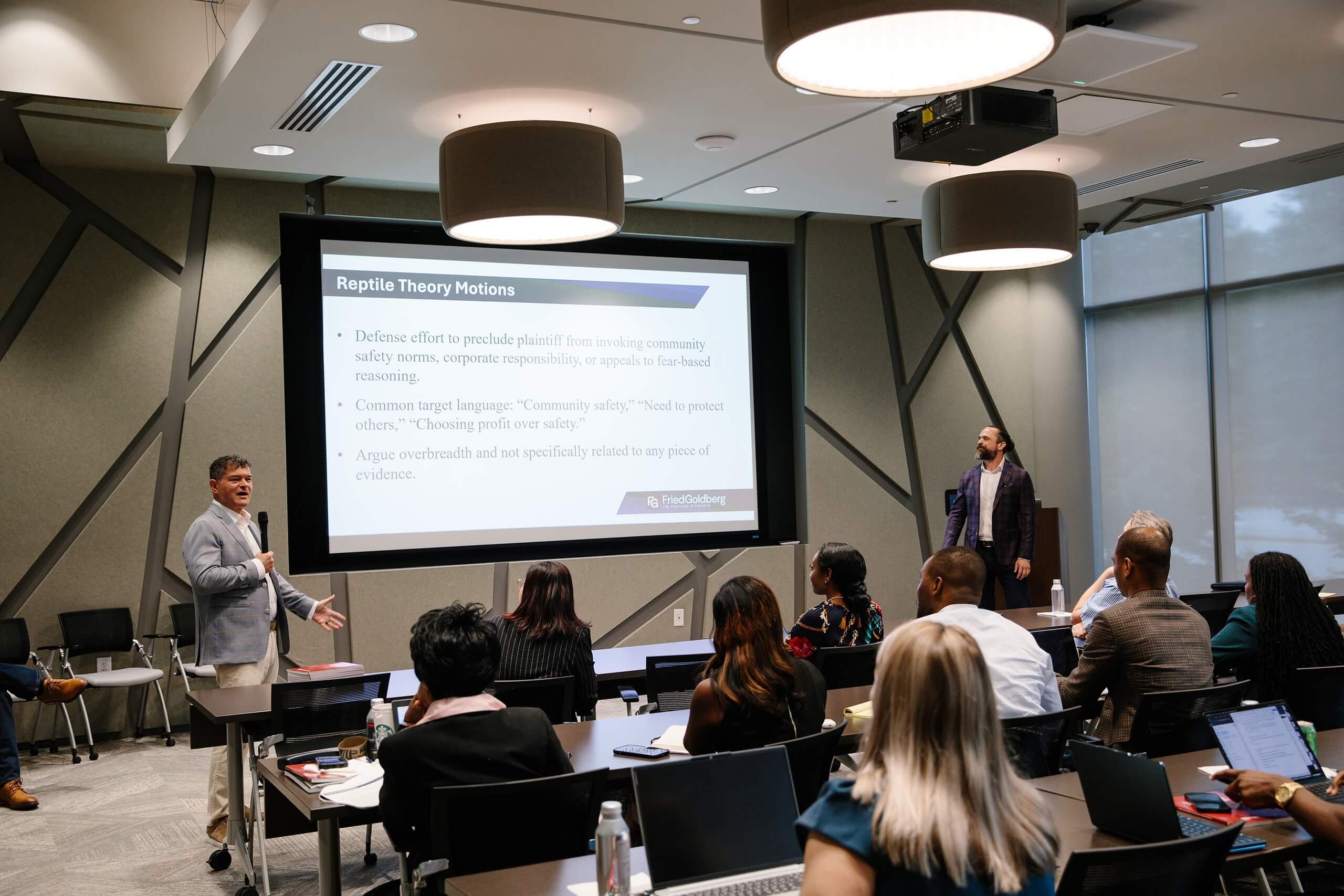 Attorneys Joe Fried and Nathan Gaffney discuss Reptile Theory Motions at Trial Skills Clinic 2025.