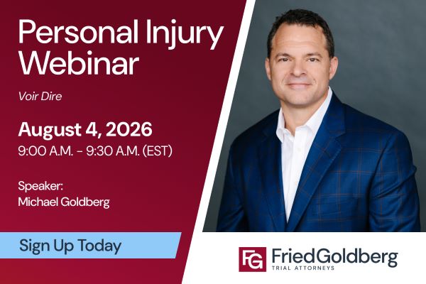 Personal Injury Webinar August 4th, 2026